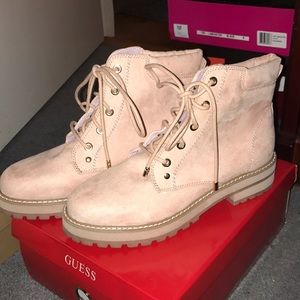 Guess pink boots, size 8